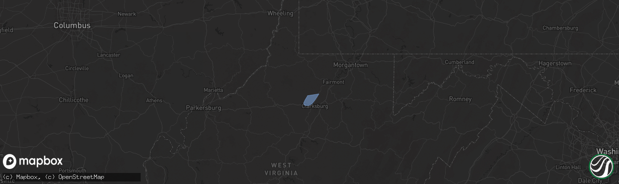 Hail map in Lumberport, WV on December 31, 2024