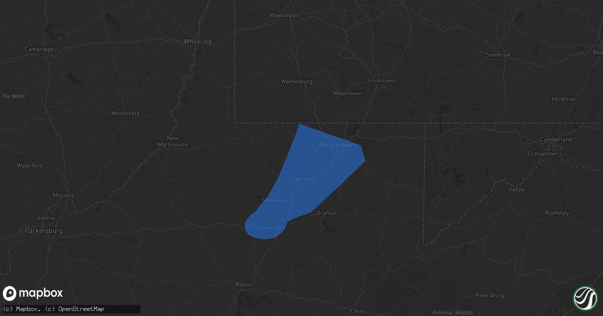 Hail map in Rivesville, WV on December 31, 2024