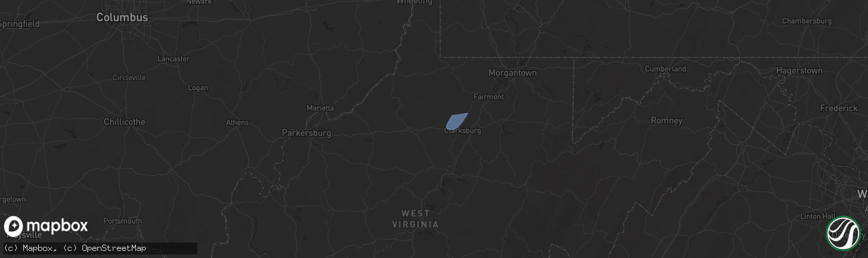 Hail map in Salem, WV on December 31, 2024