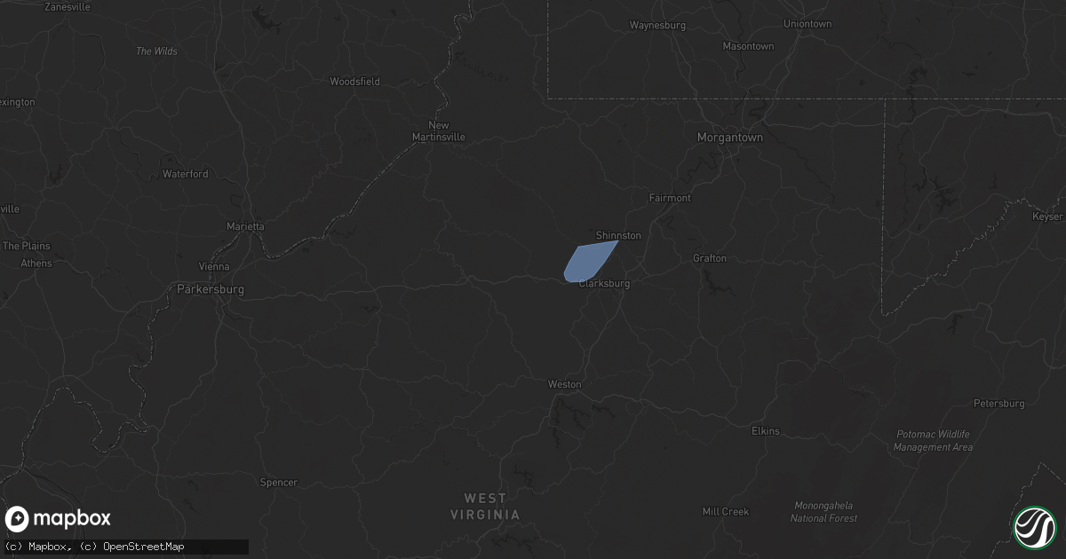 Hail map in Salem, WV on December 31, 2024