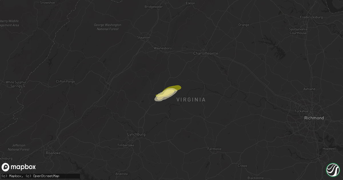 Hail map in Shipman, VA on December 31, 2024