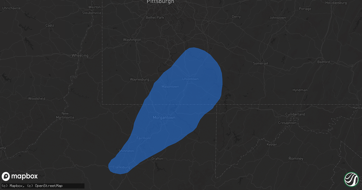 Hail map in Smithfield, PA on December 31, 2024