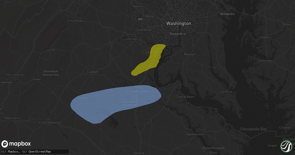 Hail map in Stafford, VA on December 31, 2024
