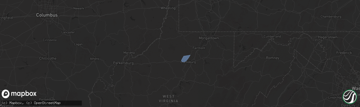 Hail map in Wallace, WV on December 31, 2024