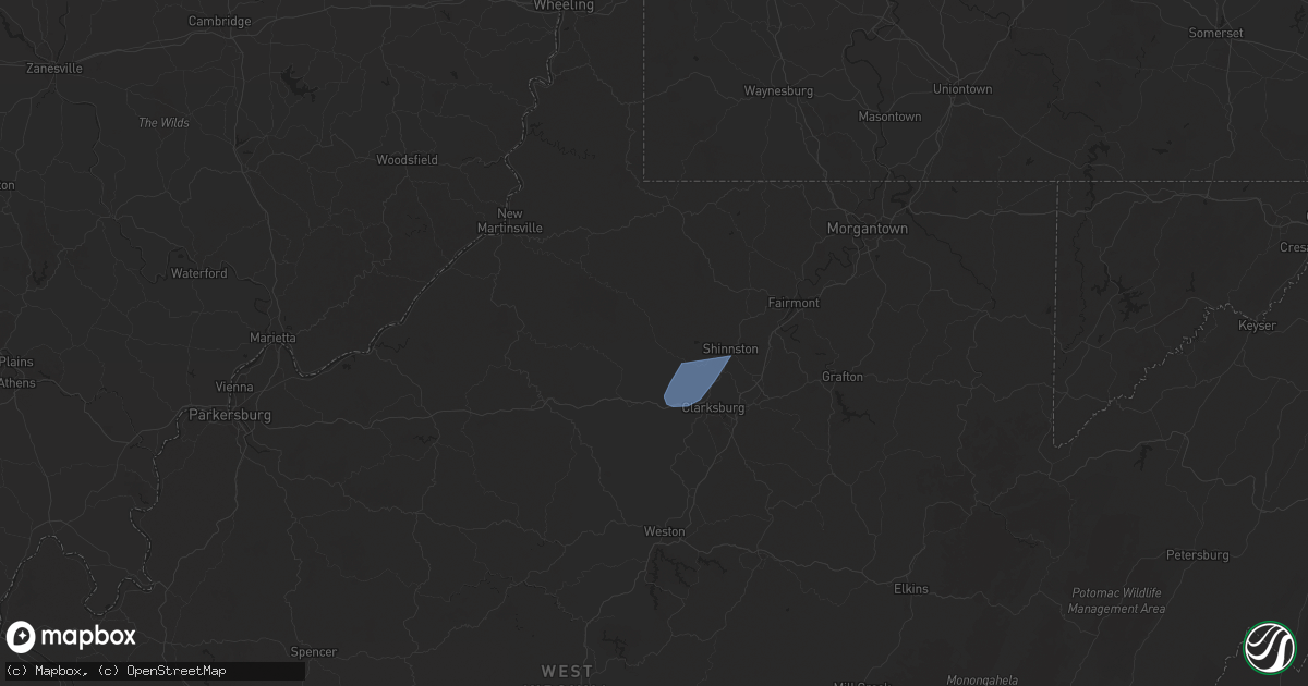 Hail map in Wallace, WV on December 31, 2024