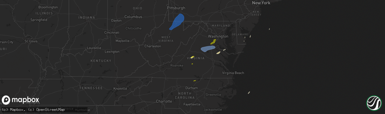 Hail map on December 31, 2024