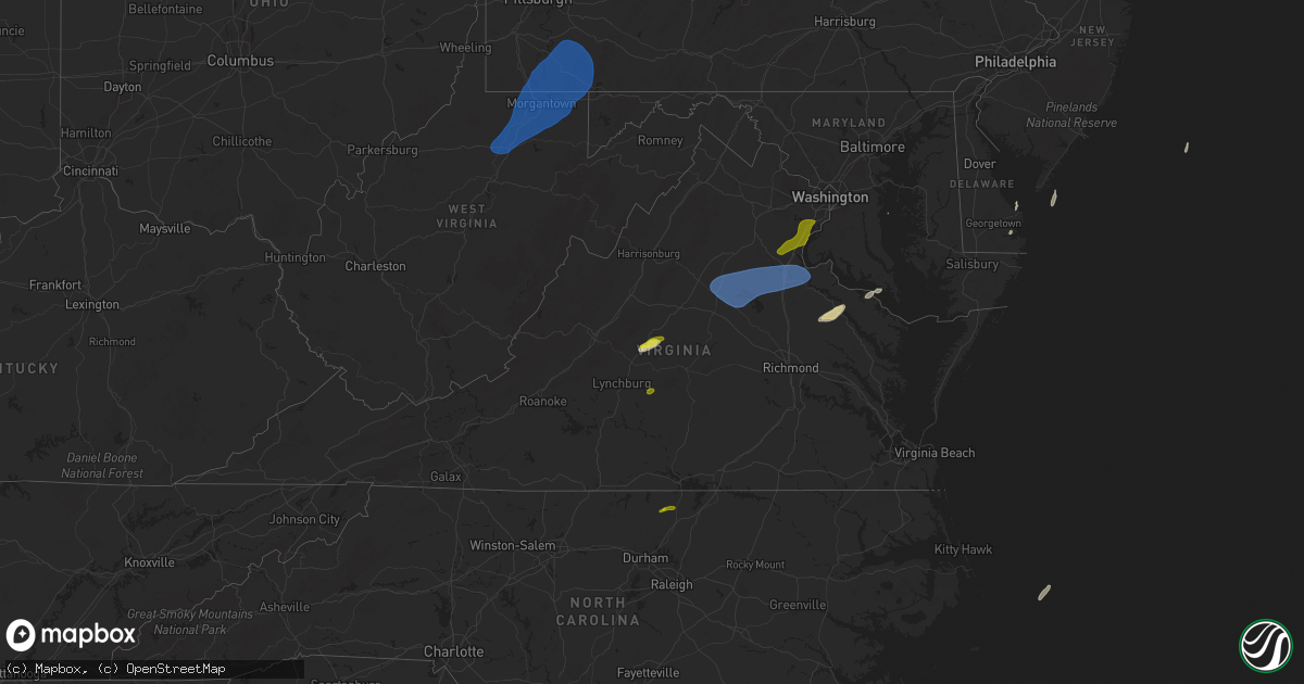 Hail map on December 31, 2024